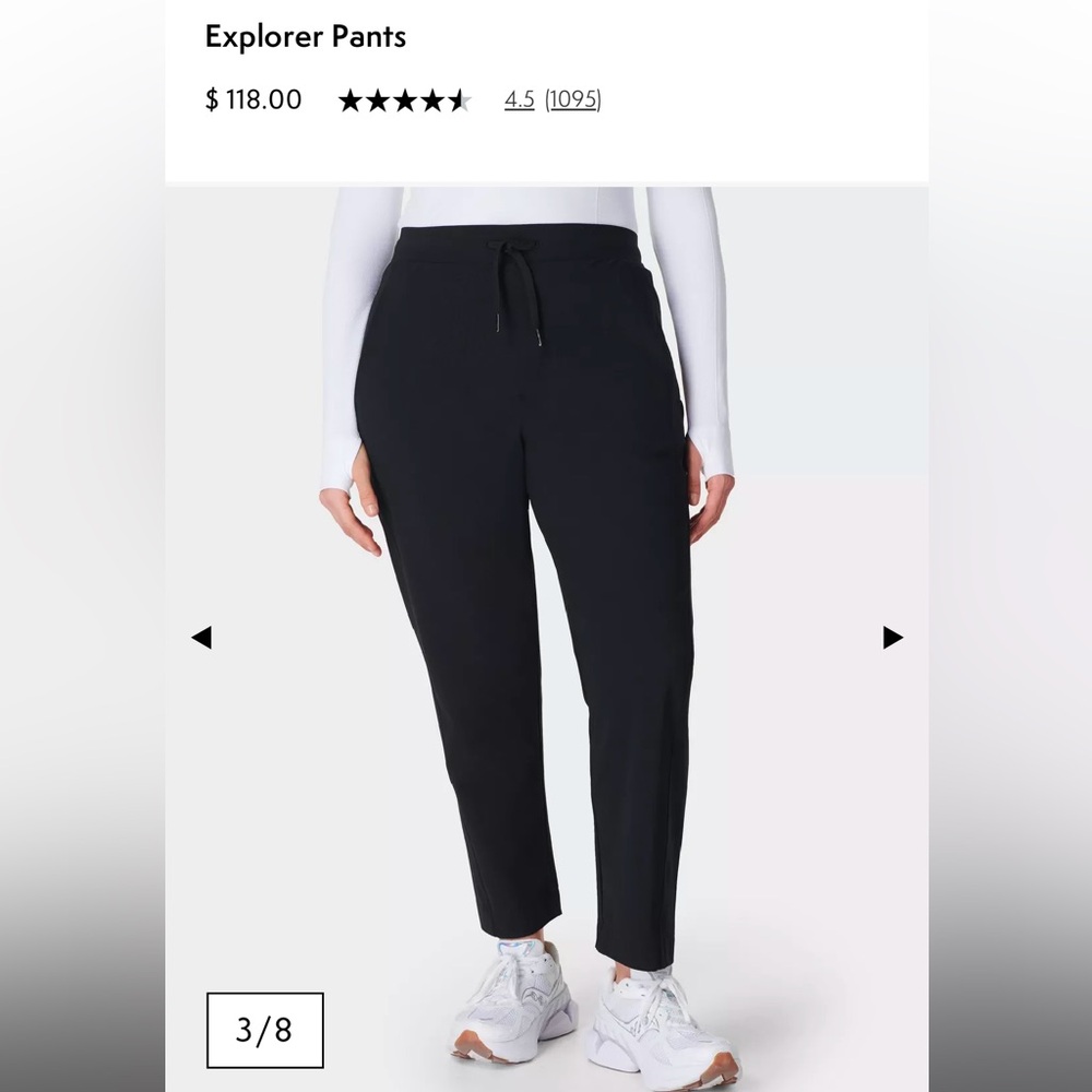 Sweaty Betty Black Slim Explorer Track Pants